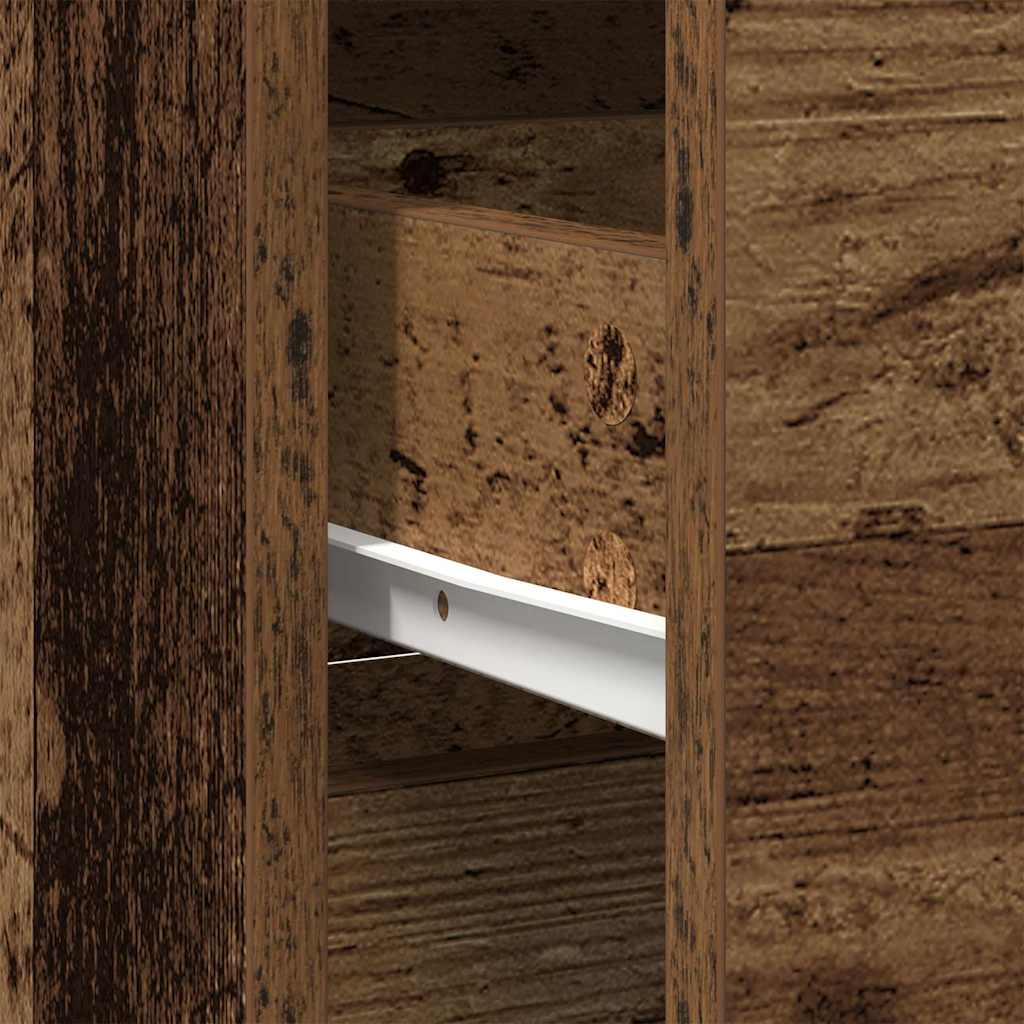 Sideboard with Drawer Old Wood 80x34x76 cm Engineered Wood